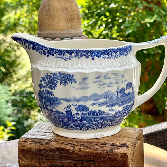Swinnerton’s Staffordshire England Blue and White Silverdale Pitcher - Picture 2 of 9
